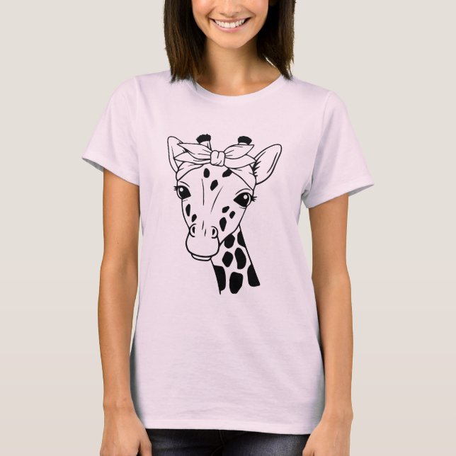 Cute Girly Giraffe T-Shirt (Front)