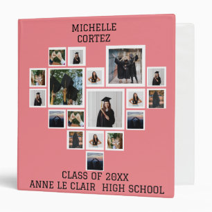 CUTE GIRLY GRADUATION Photo COLLAGE ALBUMS 3 Ring Binder