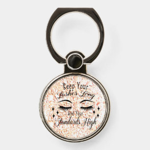 Cute Girly Long Lashes High Standards Phone Ring Stand
