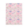 Cute Girly Modern Magical Pink Unicorn Fairy Heart Fleece Blanket