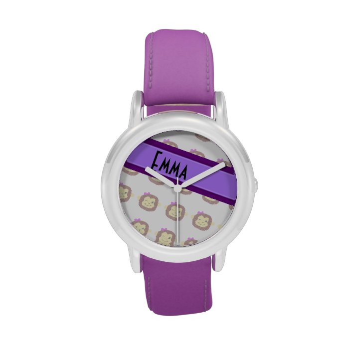 Cute Girly Monkey Drawing Watch