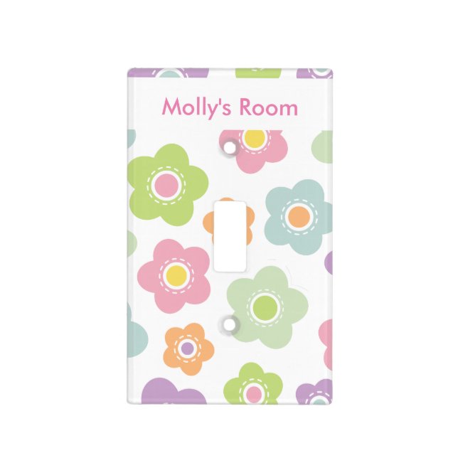 Cute Girly Monogram Light Switch Covers (Front)