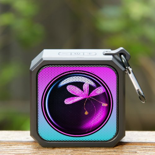 Cute Girly Neon Hot Pink Hand Drawn Desig Portable Bluetooth Speaker
