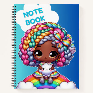 Cute girly notebook design/ Chibi