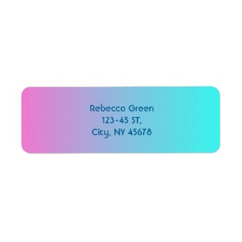 Cute Girly Ombre Mermaid Pink Fuchsia Turquoise Label by cranberrysky at Zazzle