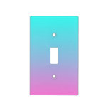 Cute Girly Ombre Mermaid Pink Fuchsia Turquoise Light Switch Cover at Zazzle