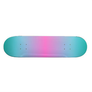 cute girly ombre mermaid pink Fuchsia turquoise Skateboard Deck