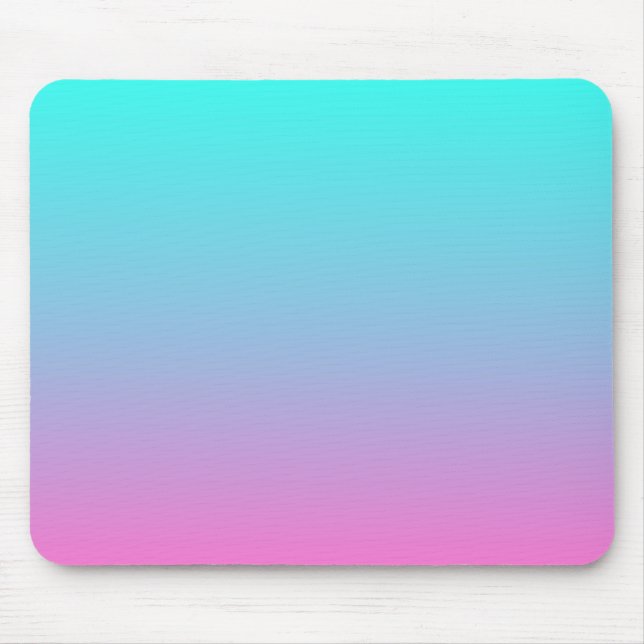 cute girly ombre mermaid pink turquoise aqua blue mouse pad (Front)