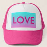Cute Girly Ombre Mermaid Pink Turquoise Aqua Blue Trucker Hat at Zazzle