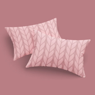 Cute Girly Pastel Pink Faux Oversized Knit Pattern Pillow Case