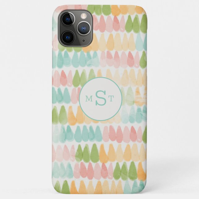 Cute Girly Pastel Pink Yellow Green Custom Case-Mate iPhone Case (Back)