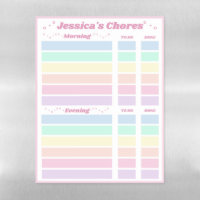 Cute Girly Pastel Rainbow Chores