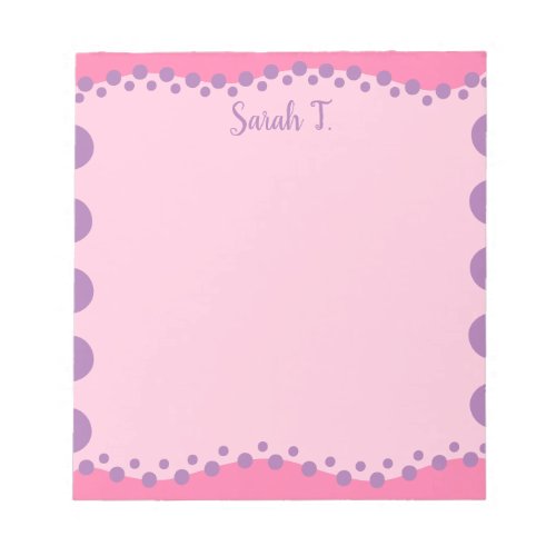 Cute Girly Pink and Purple SVG Color Changeable Notepad