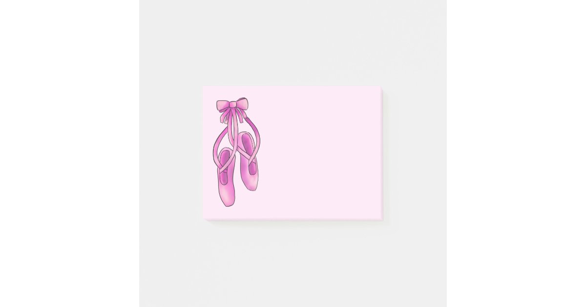 Cute Girly Pink Ballet Shoes Post-it Notes | Zazzle.com