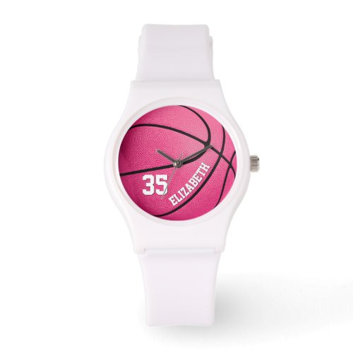 cute girly pink basketball gifts personalized watch