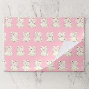 Cute girly pink bunny pattern party placemats