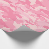 Cute Girly Pink Camo Print Wrapping Paper (Corner)