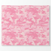 Cute Girly Pink Camo Print Wrapping Paper (Flat)