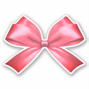 Cute Girly Pink Coquette Aesthetic Bow Sticker