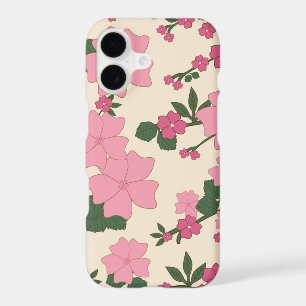 Cute Girly Pink Flower Pattern iPhone 17 Case