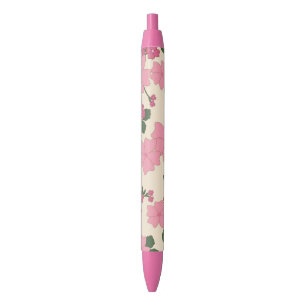 Cute Girly Pink Flower Pattern Pen