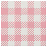 Cute Girly Pink Gingham Buffalo Plaid  Fabric