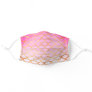 Cute Girly Pink Gold Mermaid Glitter Sparkle  Adult Cloth Face Mask