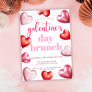 Cute Girly Pink Hearts Galentine's Day Brunch Invitation