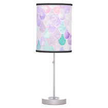 Cute, Girly, Pink, Mermaid Pattern, Ombre, Lamp Cute, Girly, Pink, Mermaid Pattern, Ombre, Lamp