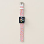 Cute Girly Pink Modern Romantic Love Heart  Apple Watch Band<br><div class="desc">Cute Girly Pink Modern Romantic Love Heart Apple Watch Band features a cute pattern of pink and blue modern love hearts on a pink background. Perfect as a gift for her for Valentine's Day,  Christmas,  birthday,  Mother's Day,  holidays and more. Designed by © Evco Studio www.zazzle.com/store/evcostudio</div>