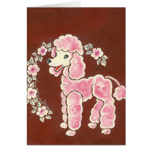 Cute Girly Pink Poodle Dog