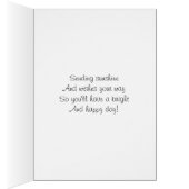 Cute Girly Pink Poodle Dog Cards (Inside (Right))