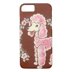 Cute Girly Pink Poodle Dog iPhone 8/7 Case