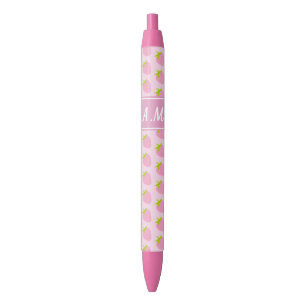 Cute Girly Pink Strawberry Pattern Pen