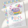Cute Girly Pool Party Birthday Invitation