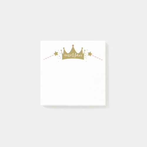 Cute Girly Princess Pink and Gold  Post_it Notes