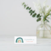 Cute Girly Rainbow Graduation Name Calling Card (Standing Front)