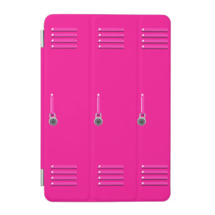 Cute Girly School Locker Illustration Hot Pink  iPad Mini Cover