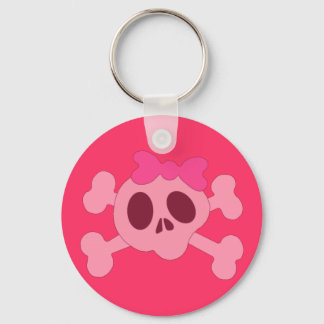 Cute girly skull keychain