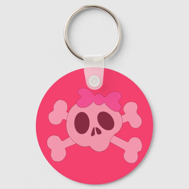Cute girly skull keychain (Front)