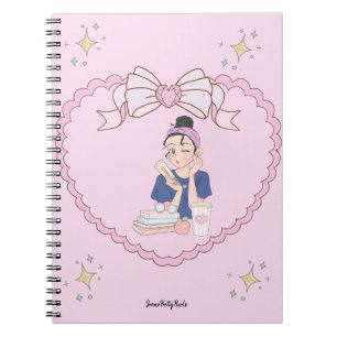 Cute Girly Spiral Notebook