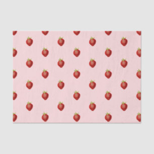 Cute Girly Strawberry Soft Pink  Tissue Paper