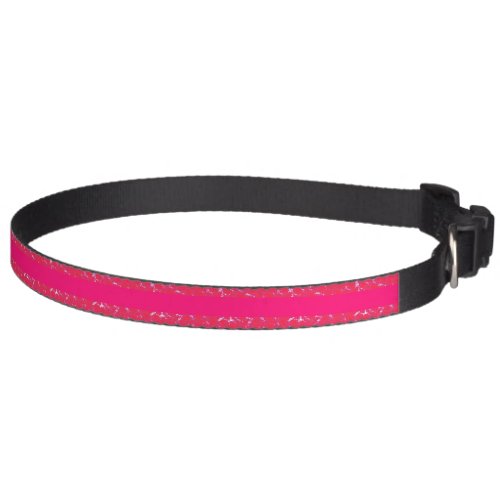 Cute girly swirls vibrant pink and red pattern pet collar