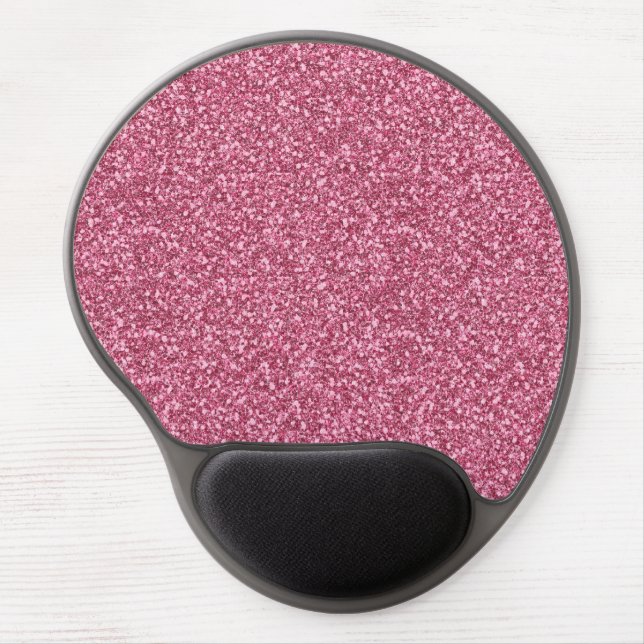 Cute girly trendy fashionable bubble gum pink gel mouse pad (Front)