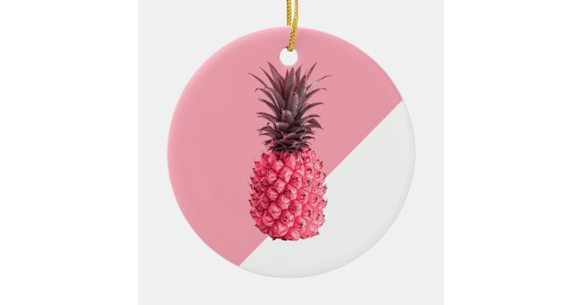 Monogrammed 'Watercolor Pineapple' Basic T-Shirt - Light Pink / M
