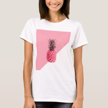 Cute Girly Tropical Pink And White Pineapple T-shirt by Elipsa at Zazzle