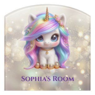 Cute girly Unicorn Room Sign