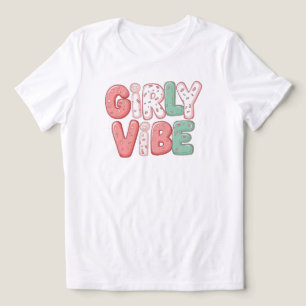 Cute "Girly Vibe" Retro Typography Tri-Blend Shirt