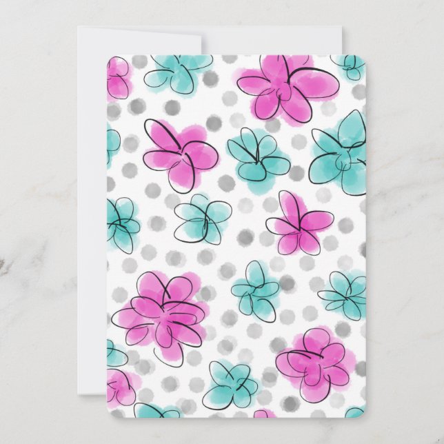 Cute Girly Watercolor Floral Pattern (Front)