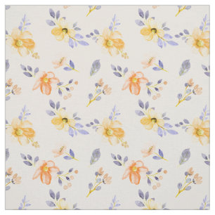 Cute Girly Watercolor Flower Floral Pattern Throw Fabric